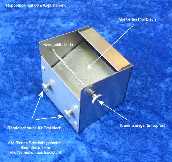 Hopperbox for sluice system 10 cm - Click Image to Close