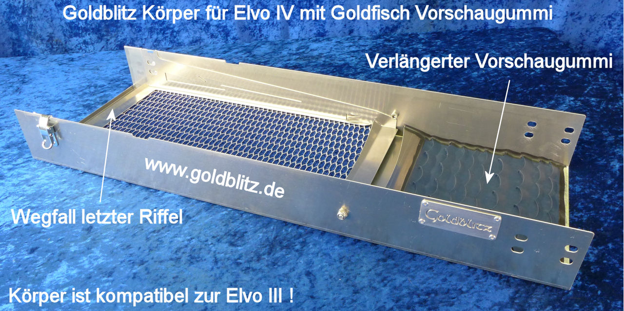 Goldblitz Elvo IV Goldwaschrinne - zum Schließen ins Bild klicken