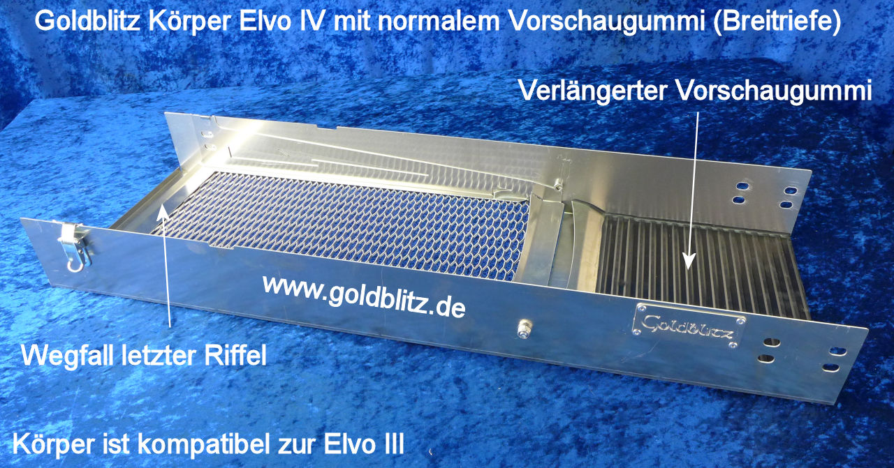 Goldblitz Elvo IV Goldwaschrinne - zum Schließen ins Bild klicken