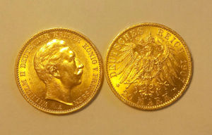 Gold Coin 20 Goldmark (German Emporer)