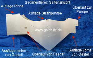 Sedimentator for sluice system 10cm
